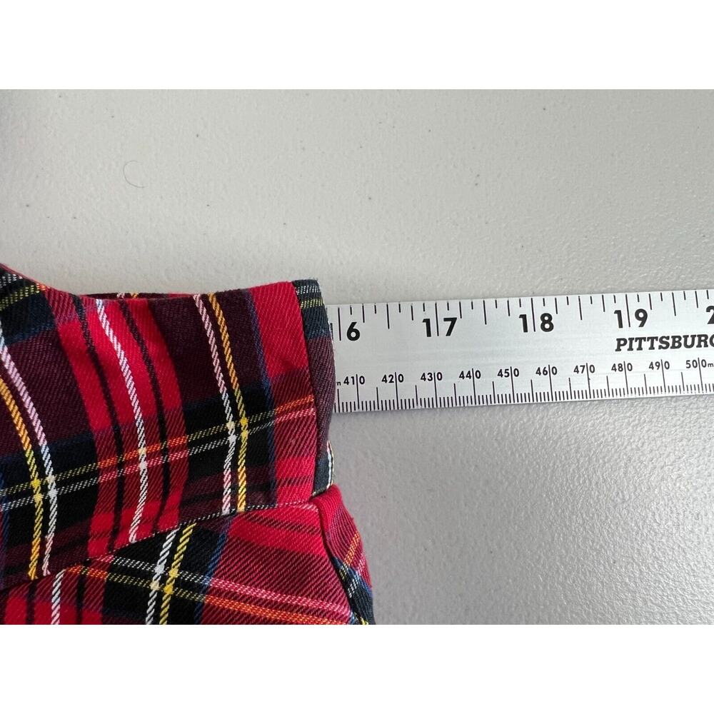 Hot Topic Plaid O-Ring Skirtall Overall Dress Womens Small Pockets Red Black - Picture 7 of 13